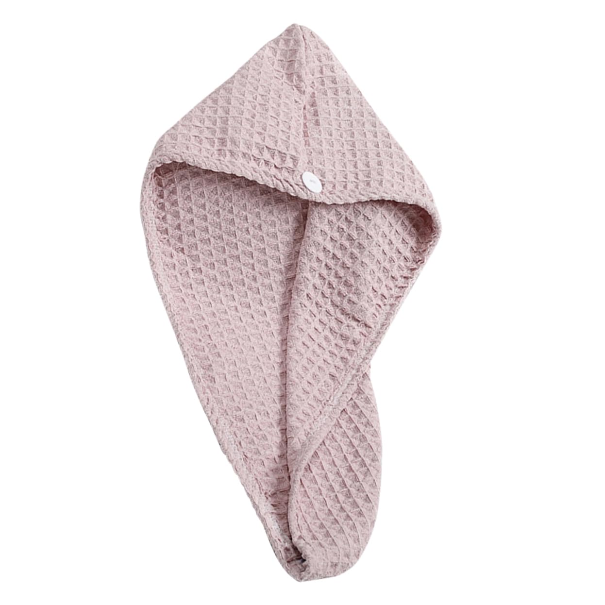 Beavorty Waffle Hair Towel Ultra Absorbent Fast Drying Hair Wrap for Home Gym Travel Soft Lightweight Bath Shower Cap 24X62Cm Pure Colour