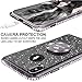 OCYCLONE iPhone Xs Case, iPhone X Case, Cute Glitter Bling Diamond Rhinestone Bumper with Ring Grip Kickstand Protective Thin Girly Pink iPhone Xs Case/iPhone X Case for Women Girl - Black