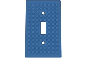 AUNT LO'S SUPPLY CO Building Brick Light Switch Cover Plate - Compatible with Standard Construction Blocks (Cobalt Blue Metallic)