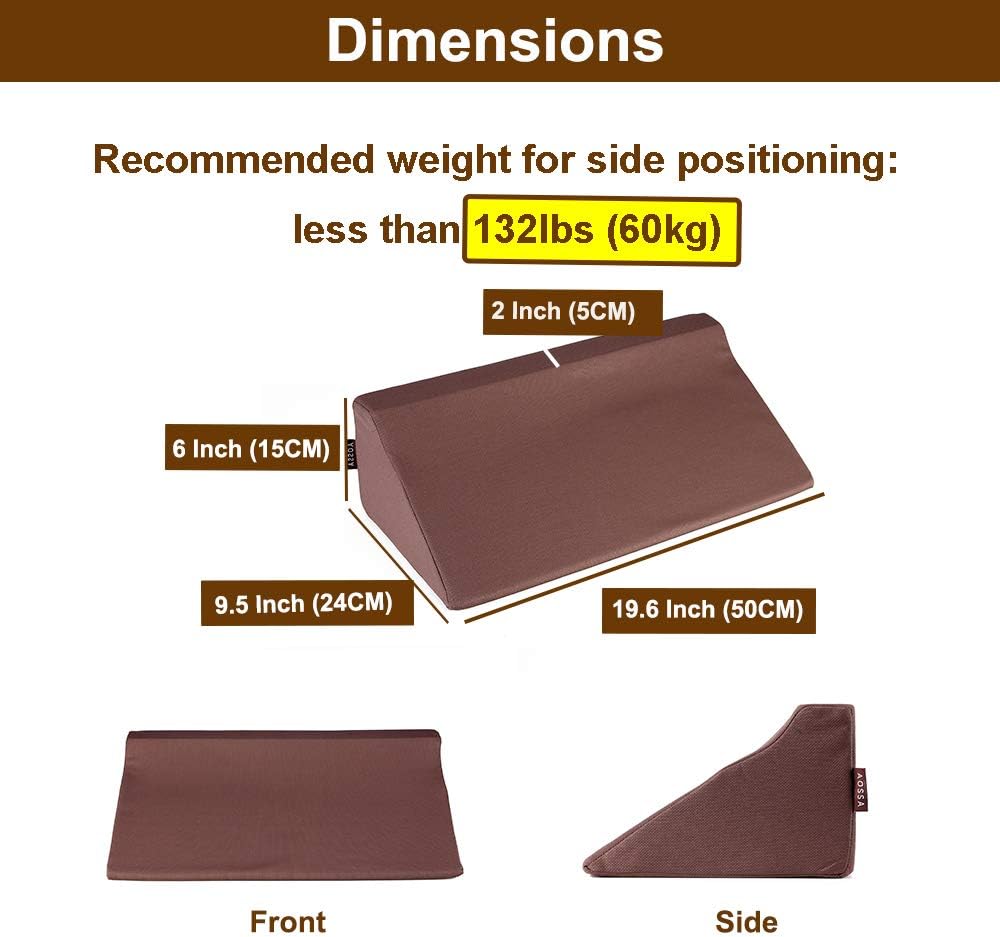 Wedge Pillow for Sleeping Side Body Positioner Bed Wedge Foam Positioning for Back Pain Triangle Adults Acid Reflux Angled Snoring 30 Degree After Surgery Medical Support Slanted Bed Sore Bolster: Kitchen & Dining