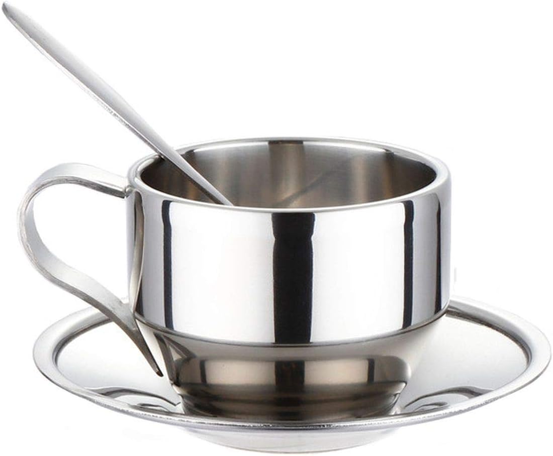 Coffee Pot Stainless Steel 304 Double Layer French Presses Coffee Pot With 150Ml Mugs Set Larger Capacity Manual Cafe'S Maker,150Ml Coffee Mug Set