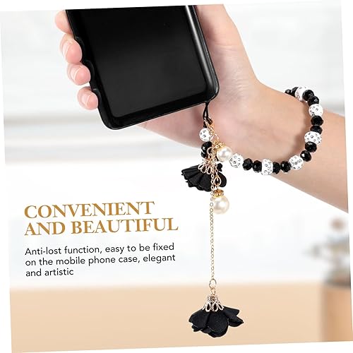 Pearl Beaded Phone Wrist Strap - Anti-Loss Lanyard For Phone Case, Camera, Bag, Or Keychain (White) Beaded Anti-loss Lanyard For Phone Pearl Beaded Phone Wrist Strap - Anti-Loss Lanyard For Phone Case, Camera, Bag, Or Keychain (White) Beaded Anti-loss Lanyard For Phone