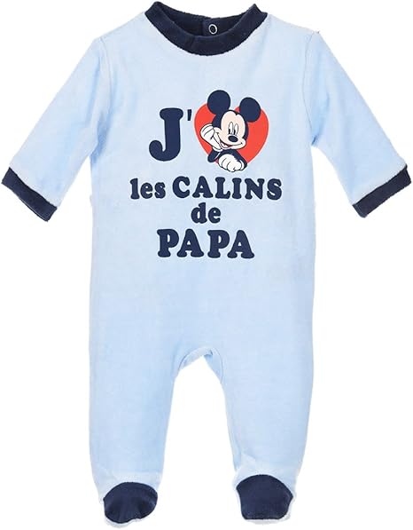 Pyjama Bebe Garcon Mickey J Aime Les Calins De Papa Bleu De 3 A 23mois 3 Mois Amazon Fr Bebes Puericulture