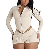 RISCUYY Club Outfits for Women Sexy Clubwear Stretchy Top and Shorts Comfy Sexy Two Piece Outfits for Women Club Night 2026