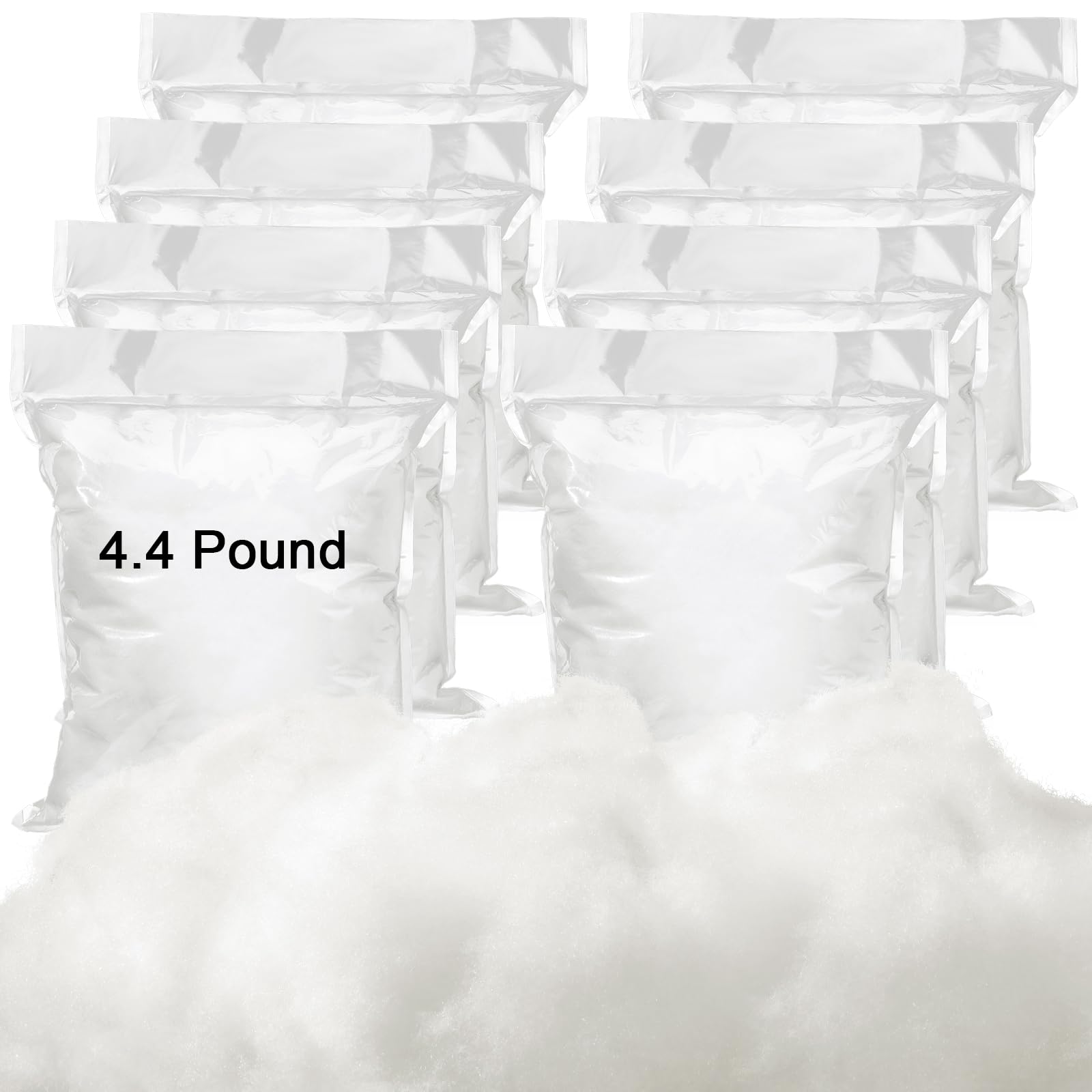 Photo 1 of Woanger 4.4pound/ 70oz Polyester Polyfill Stuffing for Stuffed Animals Pillow Cushions Soft Cotton Poly Fiberfill Stuffing High Resilience Fiber for Couch Making Fluff Crafts Home Decors