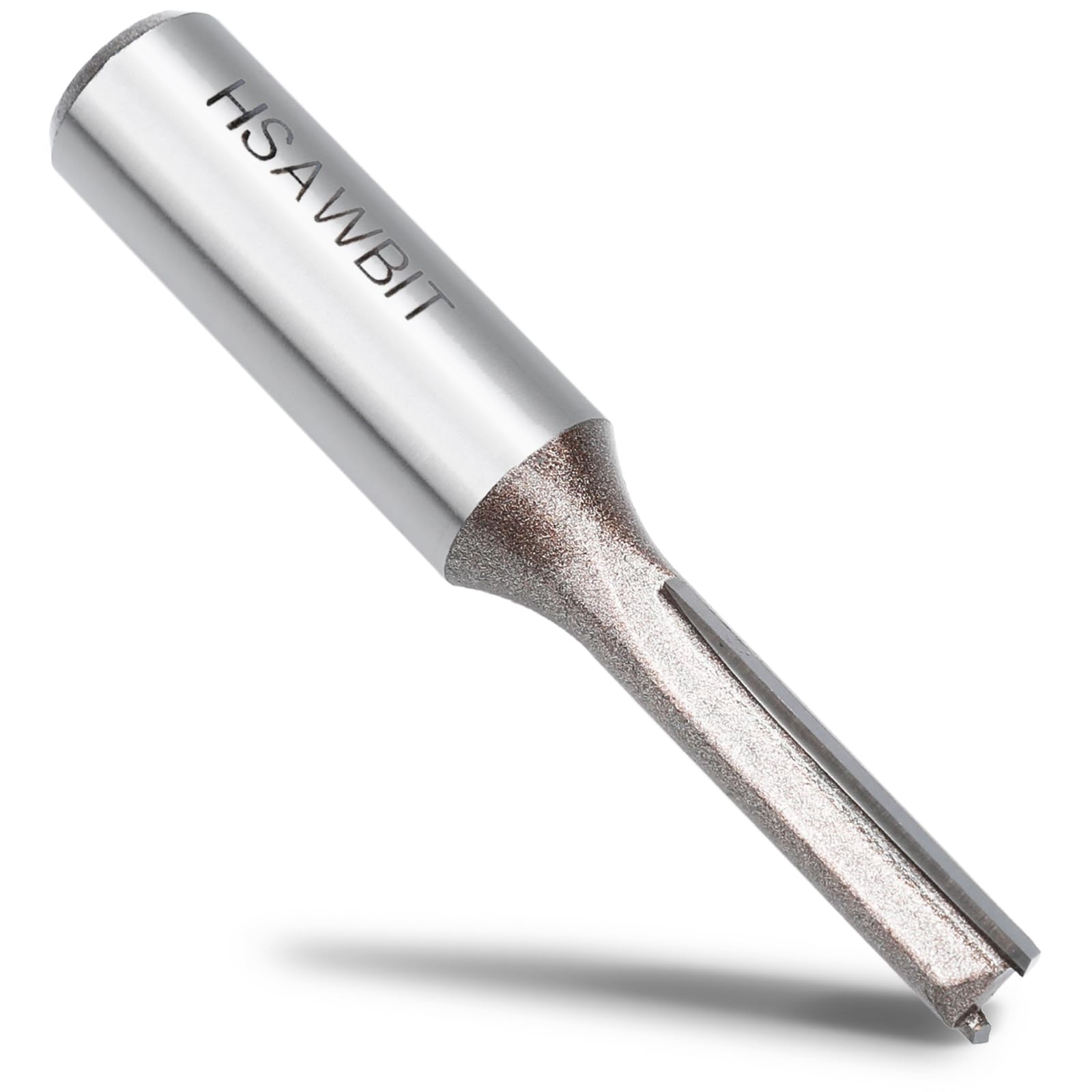 hsawbit Straight 2-Flute Router Cutter, 1/2 Inch Shank, 6mm Cut Diameter & 30mm Cut Length, Flush Trim Router Bit for Woodworking