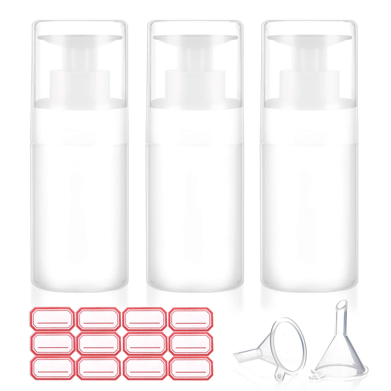 Pump Jiulory Acetone Dispenser One-Touch Push Down Alcohol, Nail Polish Remover & Makeup Remover, Toner 3 Packs 100ml