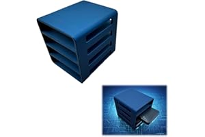 4-Bay HDD SSD Stand Holder, Horizontal Vertical Desktop Organizer for Portable Hard Drives, Compatible with WD, Fit Seagate, 