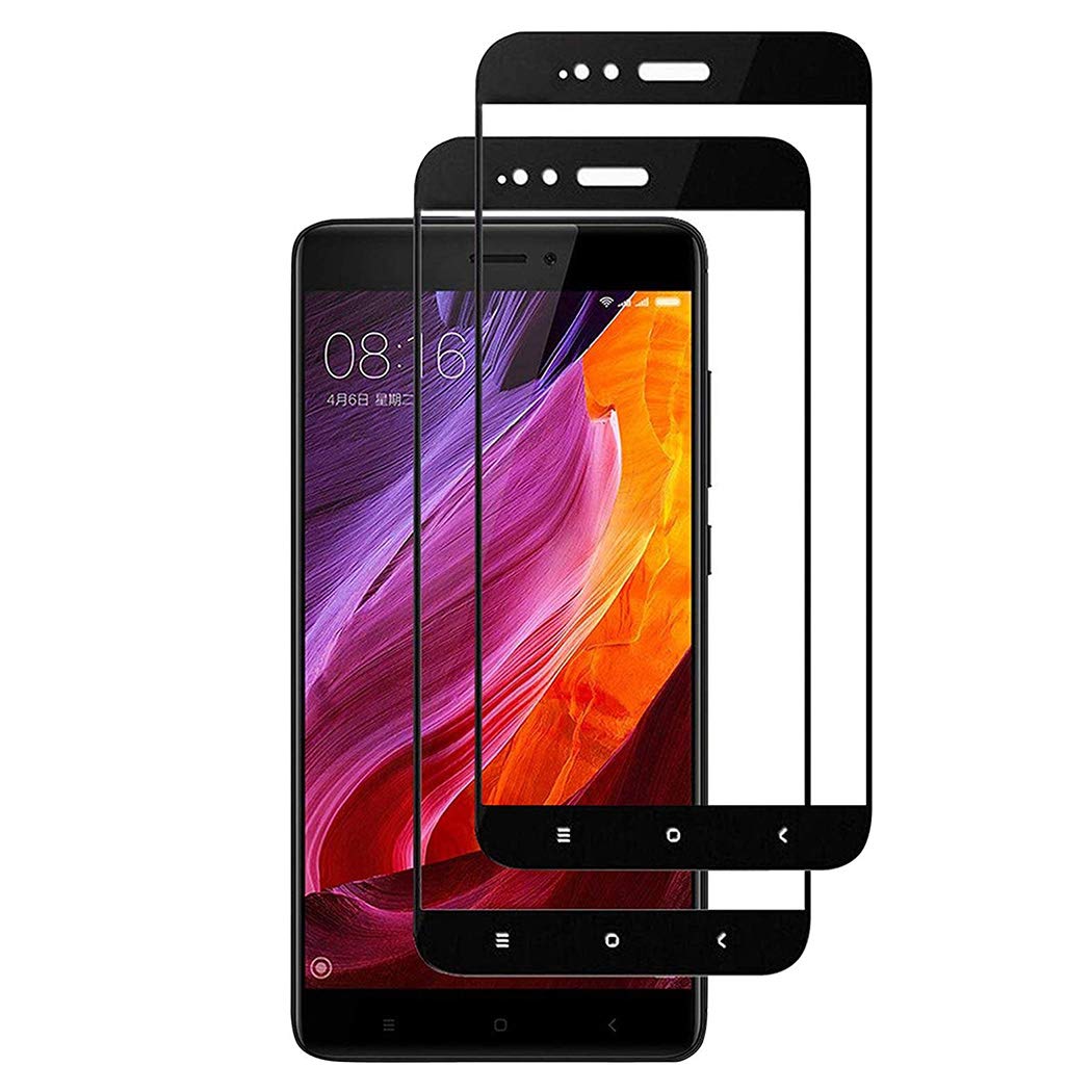 X-Dision Full-Coverage Film Compatible with Xiaomi Mi 5X/A1[Black],[Full Screen Glued][Fingerprint Resistant] Premium HD Hardening Glass Protection,Compatible with Xiaomi Mi 5X/A1