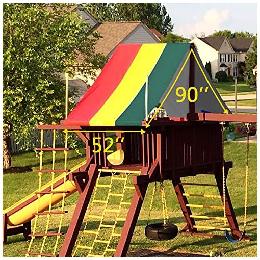 MOFEEZ 52" x 90" Swing Set Replacement Tarp for Play Set Outdoor, 100% PVC Vinyl Coated Marine Grade Fabric, Multi-Color - Image 7