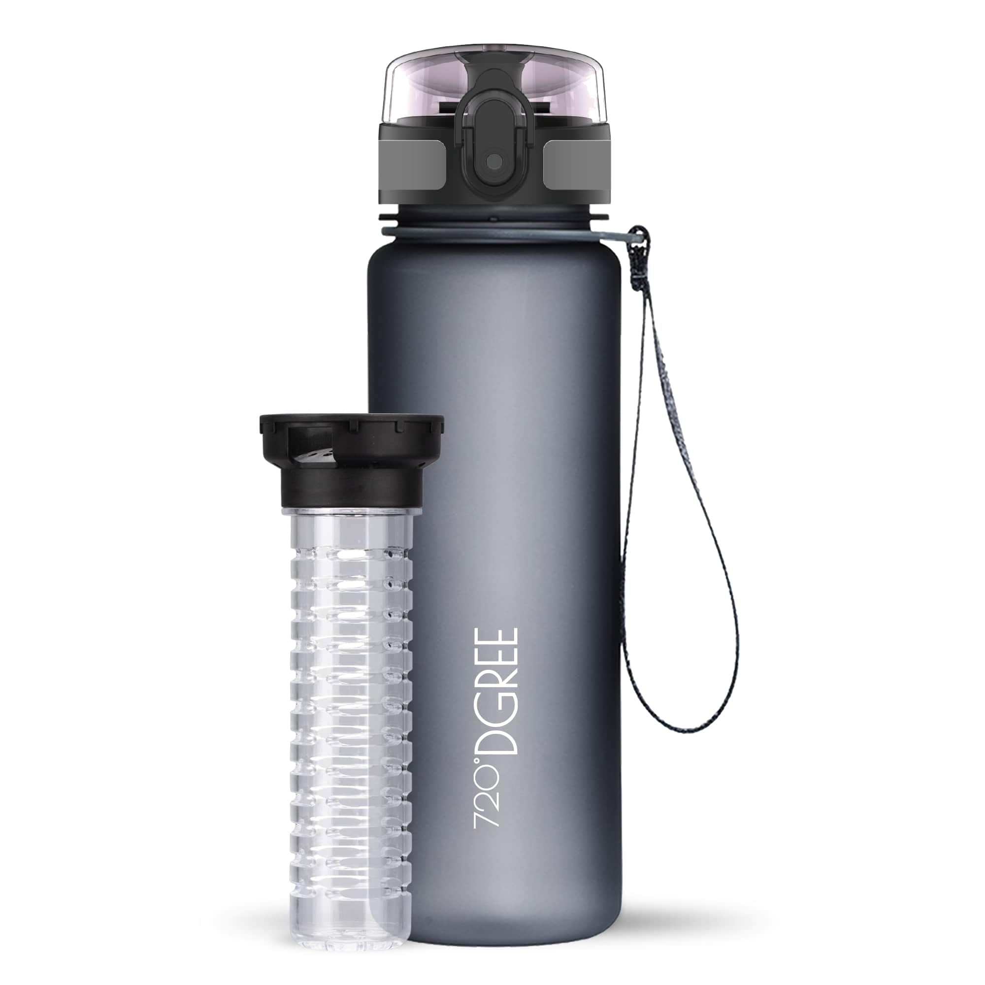 720°DGREE Kids, Sports Water Bottle “uberBottle“ - 500 ml softTouch +Fruit-Infuser - BPA-Free Tritan, Leakproof, Reusable Drinking Bottle - Waterbottle for Children, School, Gym, Fitness, Running