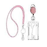 VIQWYIC 1 Pack Retractable ID Badge Holder with