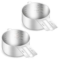 BERYLER 2PCS 1/2Cup (120ml, 4oz) Single Measuring