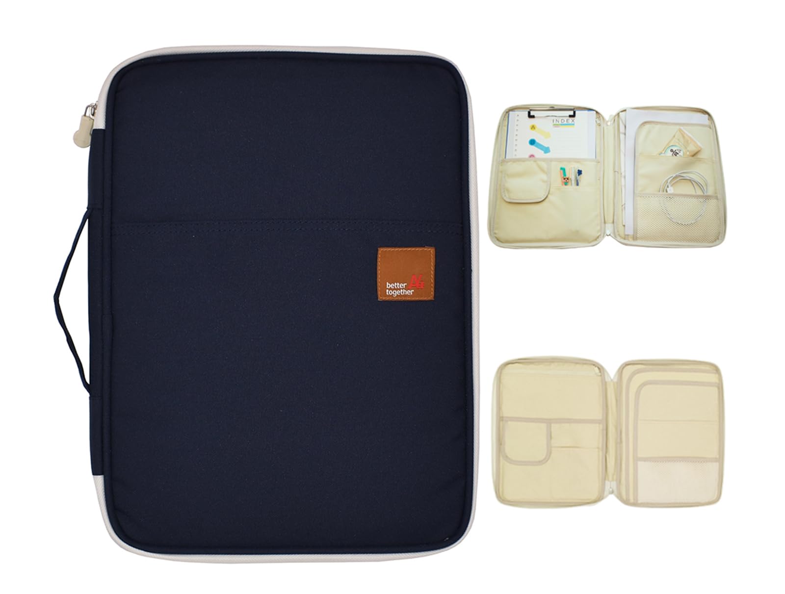 Mygreen A4 Documents Case Passport Holder Files Tickets Organizer Zipped Storage Messenger Portable IPad Bag Handbag Day Pack for Travel Holiday and Office