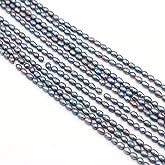 Zotoone Pearl Beads, Natural Oval Freshwater Cultured White Pearl Loose Beads for Jewelry Making Charms Necklace as Gift 3-4mm 14.2 inches