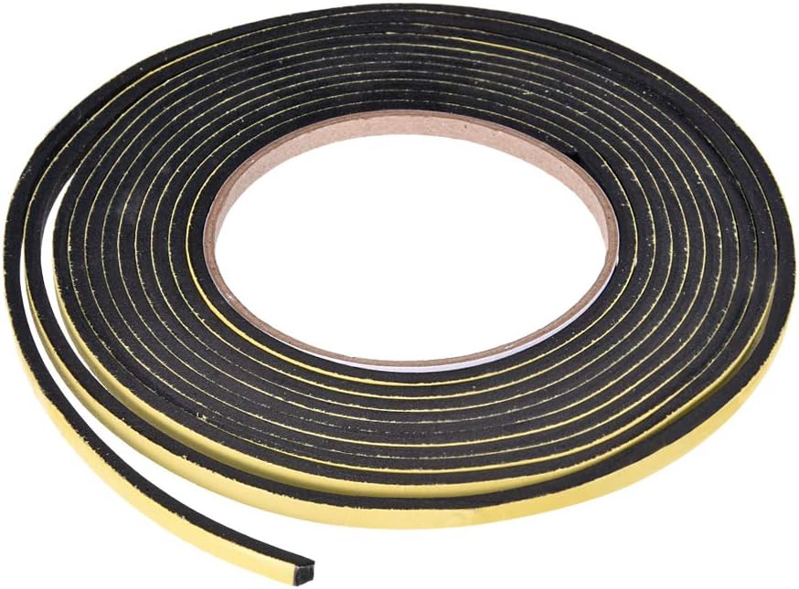 Sourcing Map Sealing Foam Tape 5mm x 3mm 4m Weather Stripping