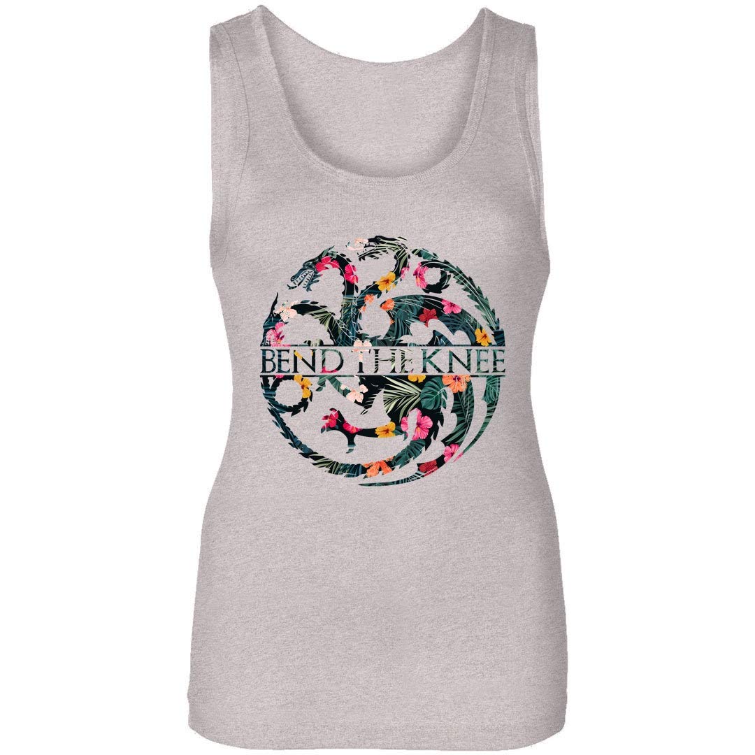 Bend The Knee Mother Of Dragons Game Of Thrones Flower Style Tank For Girls T Shirt