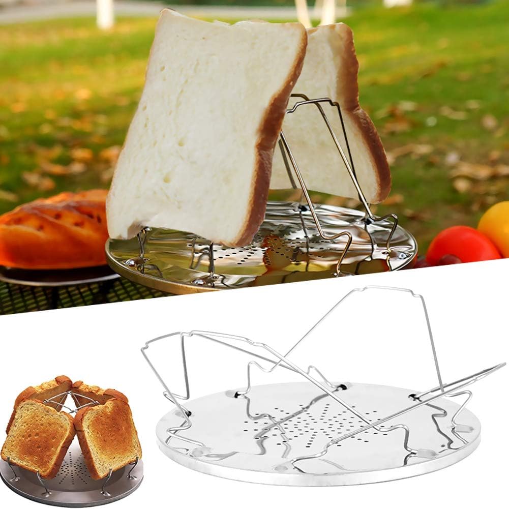 Wasafire Stainless Folding Camp Stove Toaster, Portable Collapsible