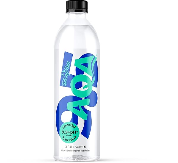 TALKINGRAIN AQA ENHANCED IONIZED WATER, 9.5 PH, WITH ELECTROLYTES AND MINERALS ADDED FOR TASTE, 20 FL OZ BOTTLE