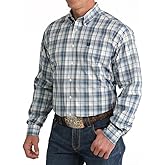 Cinch Men's Classic Button-Down Western Shirt Navy Paisley Print