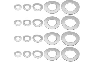YINETTECH 250pcs Corrugated Washers Spring 304 Stainless Steel Wave Washer DIN 137 B Spring Washer M5 M6 M8 M10 M12 Metal Spr