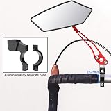 Diyife Bike Mirror 2Pcs HD Wide Angle 360° Adjustable 22-25mm Red view 5