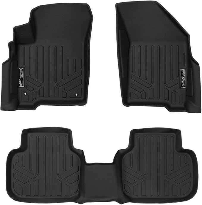 MAXLINER A0198/B0198 MAXFLOORMAT Floor Mats 2 Row Set Black for 20122018 Dodge Journey with 1st