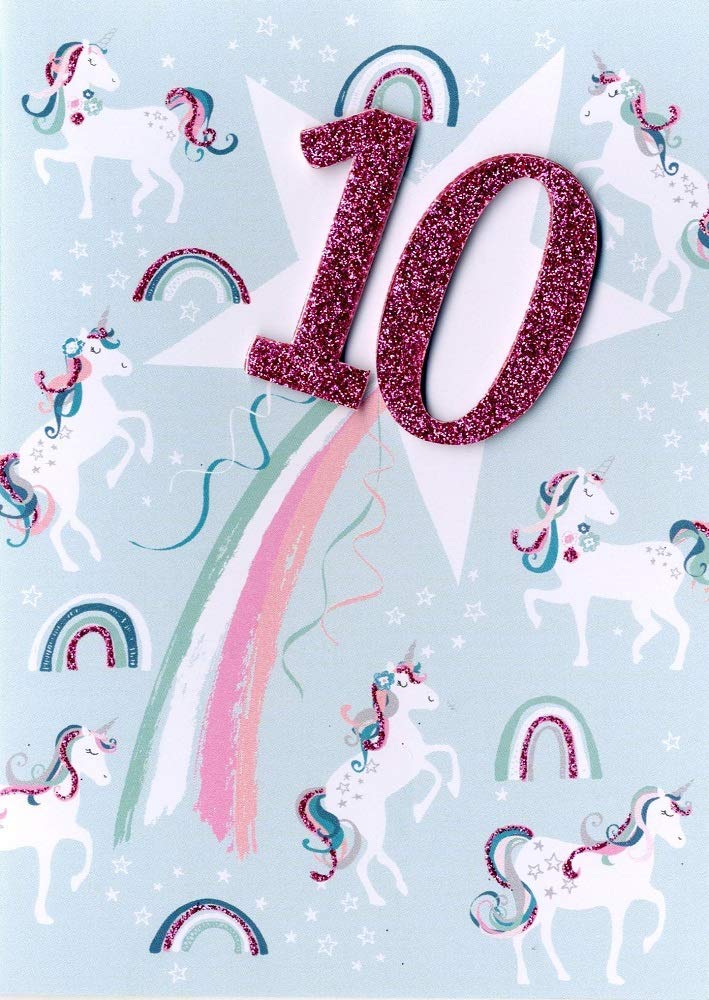 Second Nature Girls 10th Birthday Unicorn Greeting Card Inspired Range Cards HMT049
