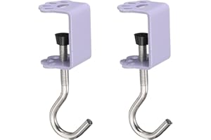 HARFINGTON 2pcs Desk Hook Clamp 0.2"-1.4" Clamping Range Cat Claw Shape Bag Hook for Backpack Table Purse Clothes Portable De