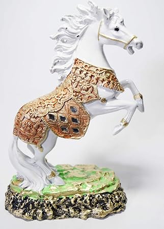 Buy Gw Creations Present White Horse Decorative Large Showpiece Handcrafted Poly Resin Home Interior Decor Table Decoration Idol Multicolored020 Online At Low Prices In India Amazon In