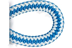 Pelican Rope 16-Strand Arborist Rope, 1/2 in (12.7 mm), 7000 lbs MBS, Static Climbing Rope, Rescue Operations, High Visibility, 120 ft, Sewn Eye, Blue/White