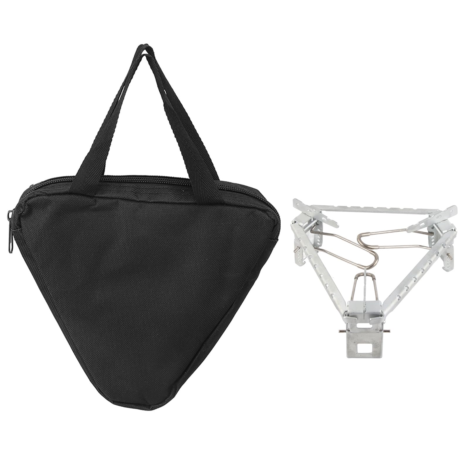 Pot Stand Outdoor, Foldable Stove Stand Rack Bracket Fuel Universal Canister Stand Grill Tripod Folding Camping Accessory Stainless Steel Picnic Tripod Camping Pot Stand Climbing And Camping Equipment