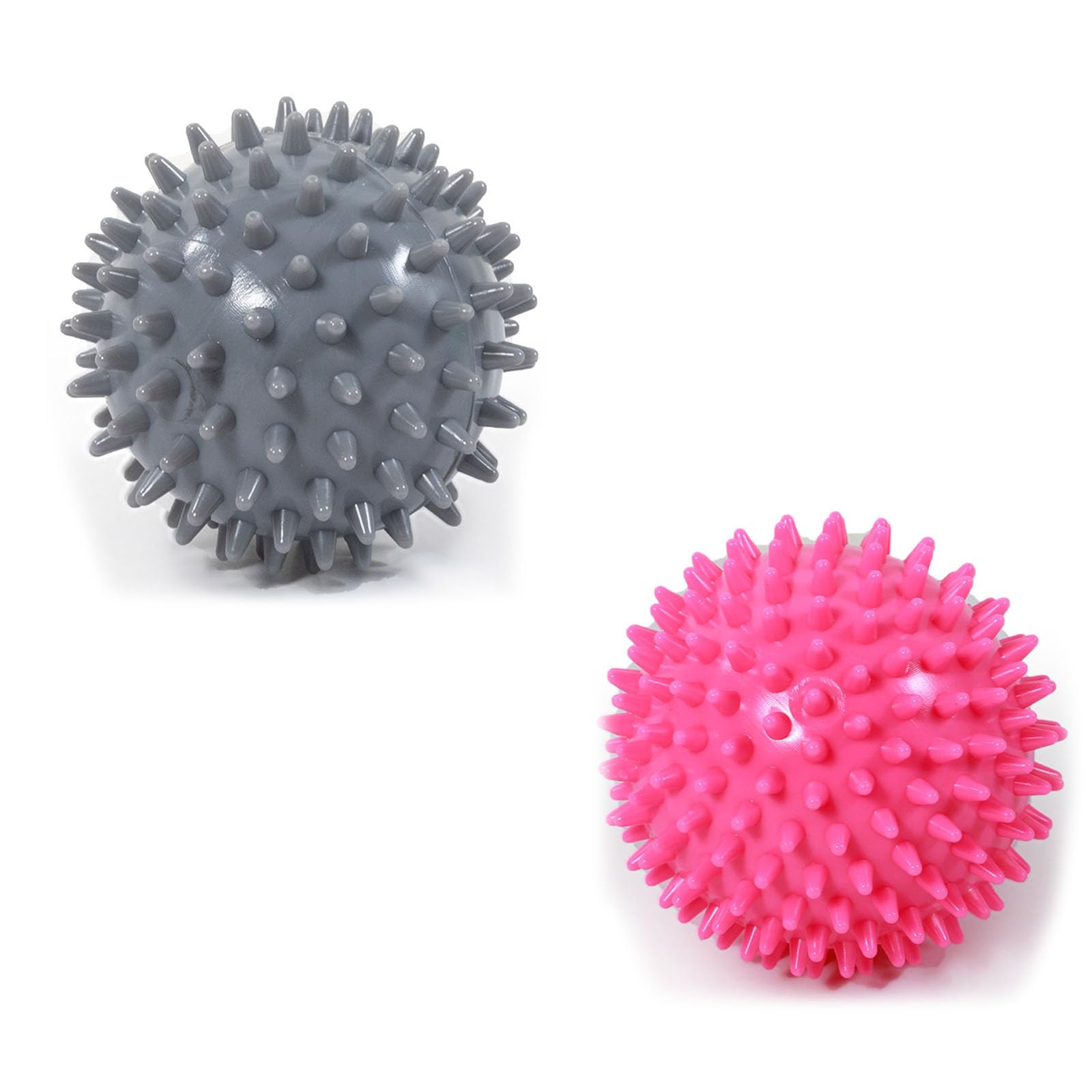 2Pcs Hard Spiky Massage Ball Set Body Good Yoga Pilates Exercise Spiky Ball Fasciitis Recovery Myofascial Release Stress Ball for Self Massage
