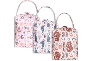 Lmbabter Baby Diaper Wet Dry Bag - 3PCS Organizer Nappy Pouch Water- resistan Pod for Bag,Gym Bag，Travel （Animal）