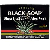 Madina African Black Soap Shea Butter and Aloe Vera, 3.5 oz