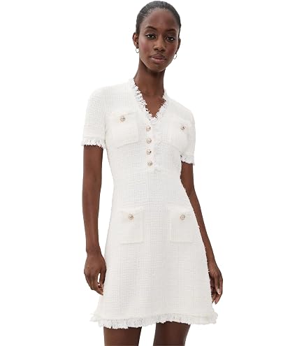 self portrait textured knit mini dress Women's Lace Trim Dress, Cream, 2 : Clothing, Shoes & Jewelry MP346-04