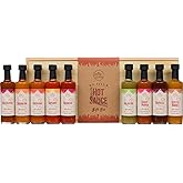 Hot Sauce Gift Set (9 Pack) - Hot Sauce Variety Pack in Premium Wooden Box - Great Gift for Birthday, Christmas, Father's Day for Men, Him, Her, Dad, Mom - Unique Gift Set (Set of 9)