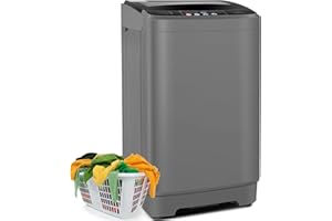 Nictemaw Portable Washing Machine 20Lbs Portable Washer Machine with Drain Pump, 2.8 Cu.ft Washer and Dryer Combo with 10 Programs 8 Water Levels Laundry Machine for Apartments, Home, RV- Glass Cover