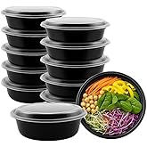 Ruthy's Outlet Meal Prep Containers with Lids, Food container bowl - BPA-Free, Stackable, Freezer & Dishwasher Safe, Reusable Food Storage for Lunch, Portion Control & Meal Prep (15 Pack, 48 oz)