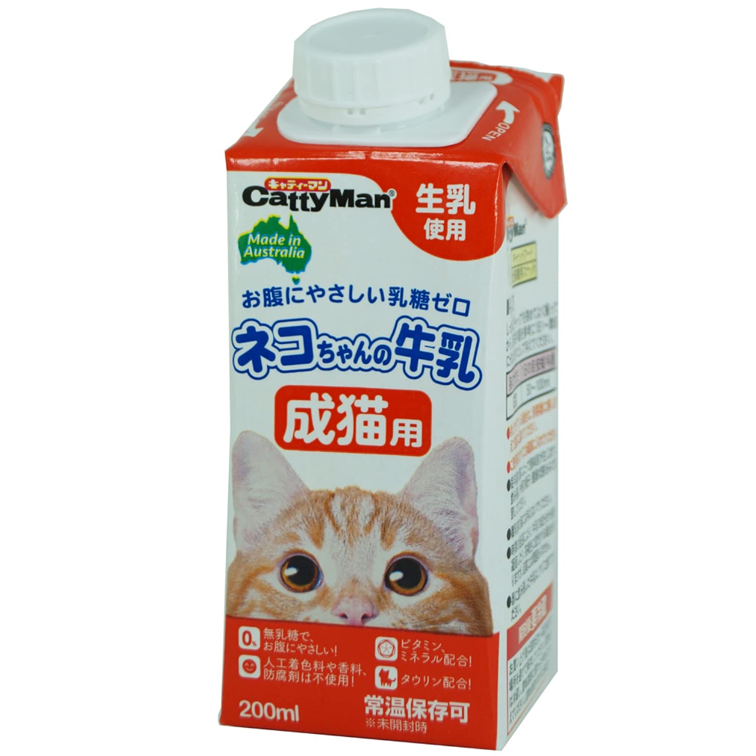 キャティーマン (CattyMan) ネコちゃんの牛乳 成猫用 200ｍｌ×24本セット商品画像