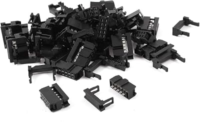 Uxcell 25 Pcs IDC Cable Connector FC-10P 10Pin Female Header 2.54mm Pitch Ribbon