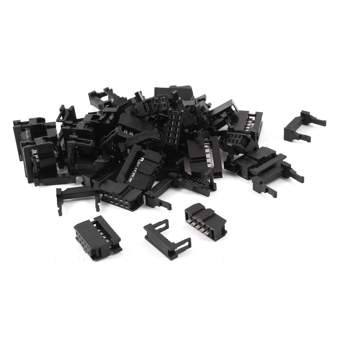 sourcing map 25 Pcs IDC Cable Connector FC-10P 10Pin Female Header 2.54mm Pitch