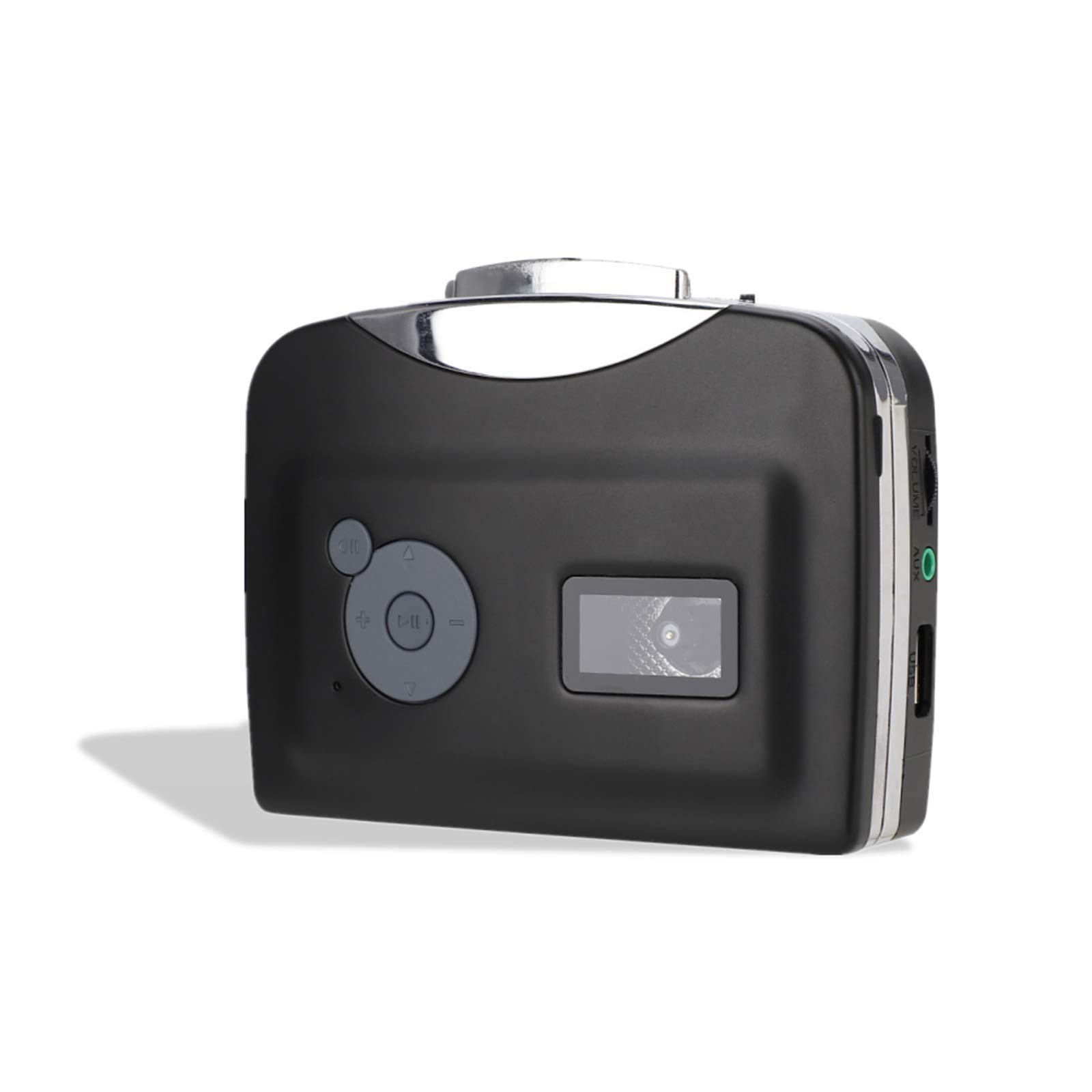 Sutinna Portable USB Cassette Tape to MP3 Converter Handheld Cassette Signal Converter Tape to MP3 Recordings Music Player with Headphones