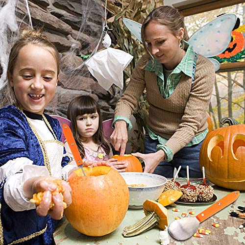 CPPSLEE Pumpkin Carving Kit - Heavy Duty Stainless Steel Professional Pumpkin Carving Tools Set for Halloween Jack-O-Lantern Sculpting Halloween Decorations(4Pcs Set)