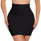 JOYSHAPER Half Slip Skirt for Women Under Dresses Tummy Control Shapewear Dress Slip with Built-in Thong