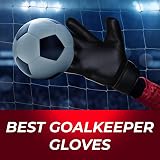 BEAST RAGE Kids Goalkeeper Gloves Youth Size 4 Red Dual Wrist Support view 6