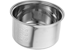 TOYANDONA Universal Stainless Steel Rice Cooker Inner Pot Replacement 6.69X6.69X3.74In Electric Cooker Liner for Boiling Stea