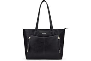 Missnine Tote Bag for Women with Zipper, Leather Purse and Handbags, Ladies Top-handle Shoulder Bags for Work, Casual, Travel