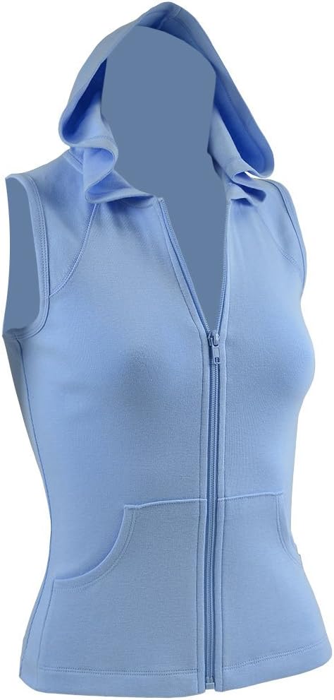 Kavio Women's Slvless Zip Hoodie with Pouch (CLRNC)