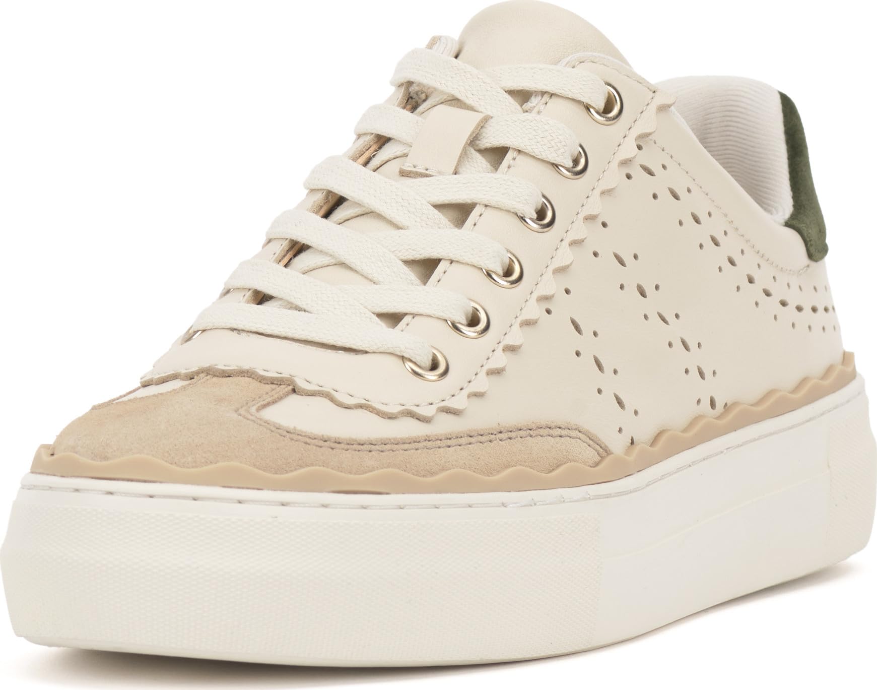 Vince Camuto Women’s Jenlie Platform Sneaker, Creamy White, 7